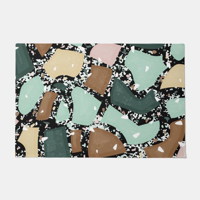 大理石花崗岩テクスチャ ドアマット (正面)