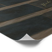 大理石花瓶1aのフルート ポスター (角)