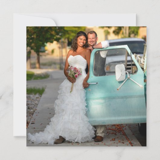 大理石芸術的のフローラが後に楽しく結婚続く 招待状 (裏面)