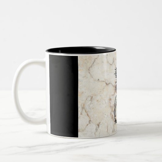 大理石芸術的スタイルホースローヴィンガルマグ ツートーンマグカップ (左)