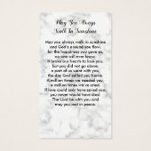 大理石葬儀記念写真悔やみや弔慰祈りの言葉カード (裏面)