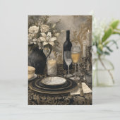 大理石製の誓い | エレガント土 招待状 (スタンド正面)