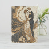 大理石製の誓い | シック線 招待状 (スタンド正面)