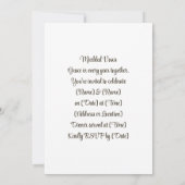 大理石製の誓い | シック線 招待状 (裏面)