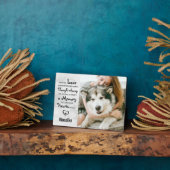 大理石記念記念ペット記念写真 フォトプラーク (側面)