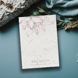 大理石赤面ピンクロータスシンプルイヤリングディスプレイ 名刺