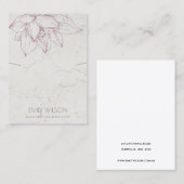 大理石赤面ピンクロータスシンプルネックレスディスプレイ 名刺 (正面/裏面)