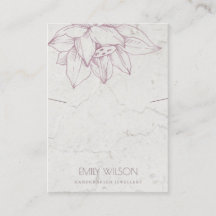 大理石赤面ピンクロータスシンプルネックレスディスプレイ