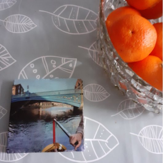 大理石運河をテーマにしたコースター。 ストーンコースター