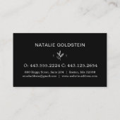 大理石金ゴールドとブラックラッシュブロー美しい 名刺 (裏面)