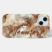 大理石金ゴールドアーストーンiPhone / iPadケース Case-Mate iPhoneケース (裏面 (横))