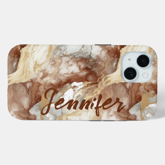 大理石金ゴールドアーストーンiPhone / iPadケース Case-Mate iPhoneケース (裏面 (横))