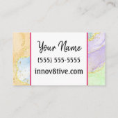 大理石金ゴールドインノフ8ポジティブPosh名刺 名刺 (裏面)