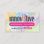 大理石金ゴールドインノフ8ポジティブPosh名刺 名刺 (正面)