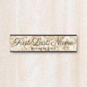 大理石金ゴールドカラーオフィスドアサインエレガントシンプル サインプレート (正面)