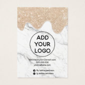 大理石金ゴールドグリッタードリップジュエリーイヤリング表示 (裏面)