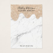 大理石金ゴールドグリッタードリップジュエリーイヤリング表示 (正面)