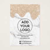 大理石金ゴールドグリッタードリップジュエリーヘアクリップ表示 (裏面)