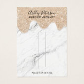 大理石金ゴールドグリッタードリップジュエリーヘアクリップ表示 (正面)