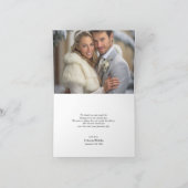 大理石金ゴールドグレー金ゴールド結婚フローラの写真 サンキューカード (内部)