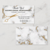 大理石金ゴールドシザー美容師事業 エンクロージャーカード (正面/裏面)