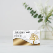 大理石金ゴールドツリーガーデニング造園芝生気に 名刺 (スタンド正面)