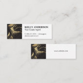 大理石金ゴールドテクスチャ スキニー名刺 (正面/裏面)