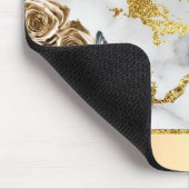 大理石金ゴールドバラ蝶 マウスパッド (コーナー)