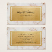 大理石金ゴールドピンクイベントプランナー名刺 (正面&裏面)