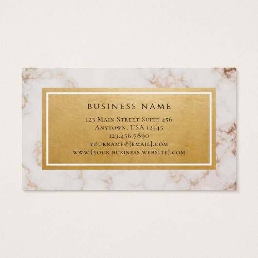 大理石金ゴールドピンクイベントプランナー名刺 (裏面)