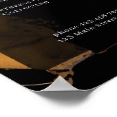 大理石金ゴールドブラックサロン価格表ポスター ポスター (角)