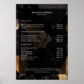 大理石金ゴールドブラックサロン価格表ポスター ポスター (正面)