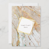 大理石金ゴールドブルーオレンジのゲートジオメトリフレーム 招待状 (正面)