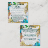 大理石金ゴールドブルーパープルマルチパープル スクエア名刺 (正面/裏面)