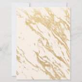 大理石金ゴールドムスリムアラビア結婚語と英語 招待状 (裏面)
