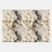 大理石金ゴールドメタリックルック ラッピングペーパーシート (正面)