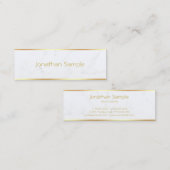 大理石金ゴールド文字テンプレート洗練モダン スキニー名刺 (正面/裏面)