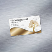 大理石金ゴールド木園芸造園芝 マグネット名刺 (インサイチュ)