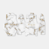 大理石金ゴールド結婚グリッターサンキュー フェイバーボックス (折り畳みなし)