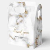 大理石金ゴールド結婚グリッターサンキュー フェイバーボックス (オープン)