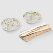 大理石金ゴールド結婚式 プログラム ハンドファン (組立なし)