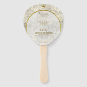 大理石金ゴールド結婚式 プログラム ハンドファン (裏面)