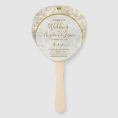 大理石金ゴールド結婚式 プログラム ハンドファン (正面)