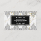 大理石金ゴールド背景 | パタ華美ーン 名刺 (裏面)