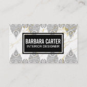 大理石金ゴールド背景 | パタ華美ーン 名刺 (正面)