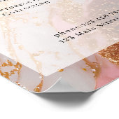 大理石金ゴールド赤サロン価格表ポスター ポスター (角)