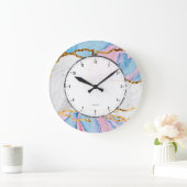 大理石金ゴールド  ラージ壁時計 (ホーム)