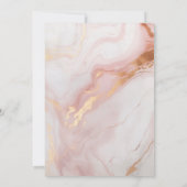 大理石金ゴールド（模倣）赤面結婚式招待状 招待状 (裏面)