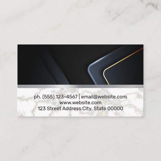 大理石金属トリム 名刺 (裏面)