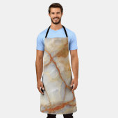 大理石陛下：光沢のあるエレガンス エプロン (着用した状態)